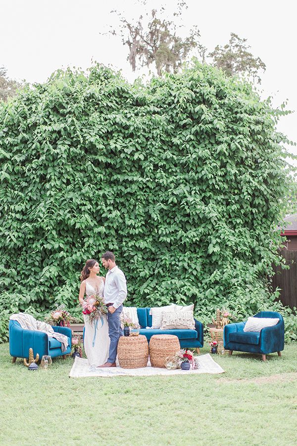  Stylish Blue and Boho Wedding Inspiration Made for the Summer