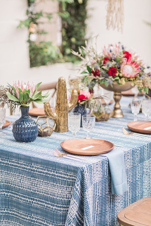  Stylish Blue and Boho Wedding Inspiration Made for the Summer