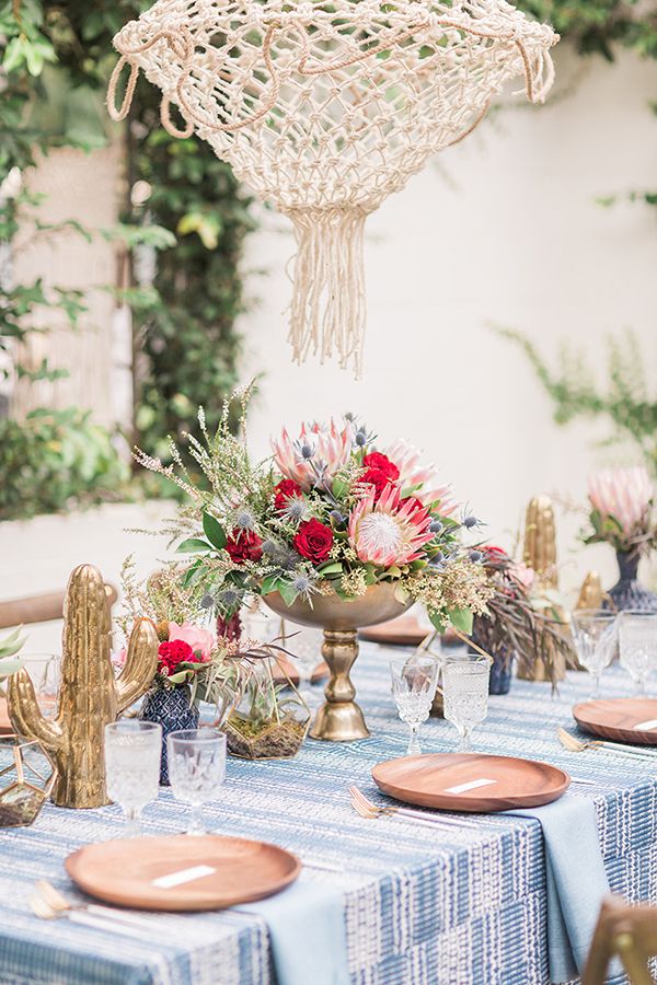 Stylish Blue and Boho Wedding Inspiration Made for the Summer