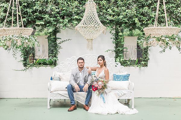  Stylish Blue and Boho Wedding Inspiration Made for the Summer