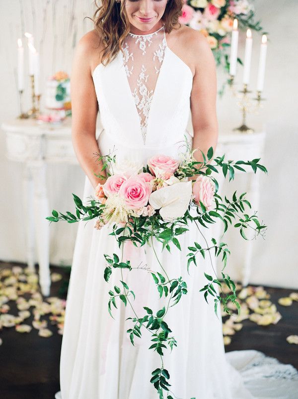  Romantic Floral Filled Bridal Portraits on Film 