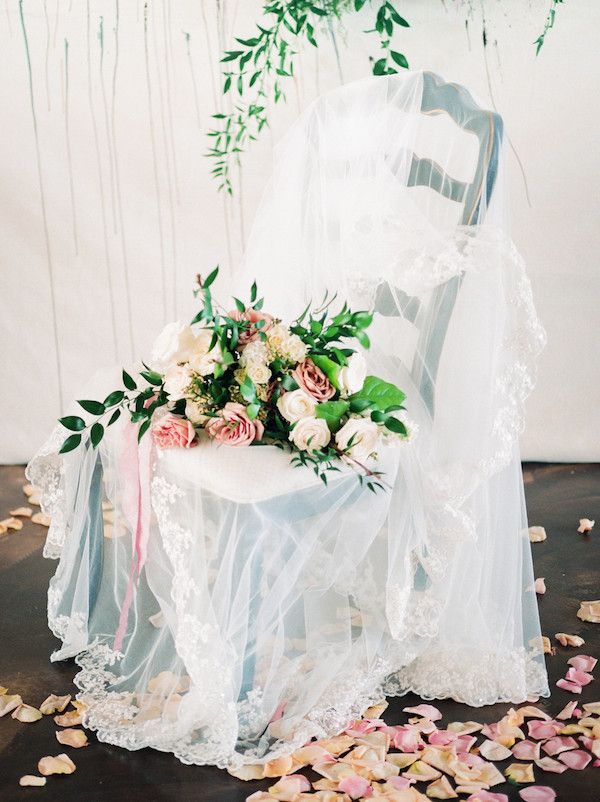  Romantic Floral Filled Bridal Portraits on Film 