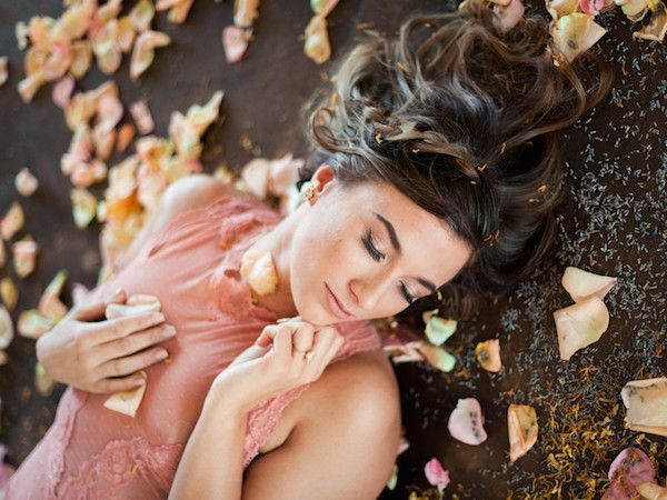  Romantic Floral Filled Bridal Portraits on Film 