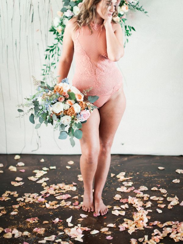  Romantic Floral Filled Bridal Portraits on Film 