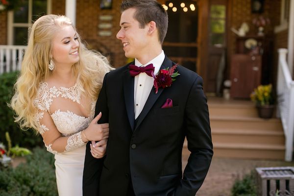 Burgundy and Gold Fall Barn Wedding