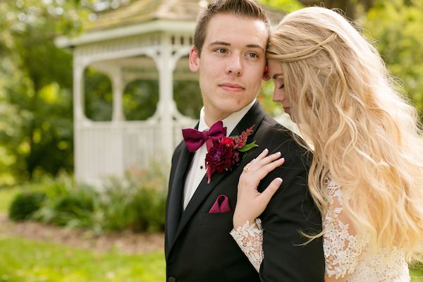 Burgundy and Gold Fall Barn Wedding