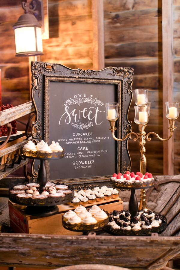 Burgundy and Gold Fall Barn Wedding