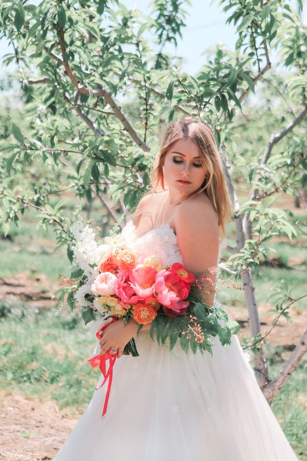  Purple and Pink Bridal Session Among the Cherry Trees