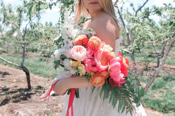  Purple and Pink Bridal Session Among the Cherry Trees