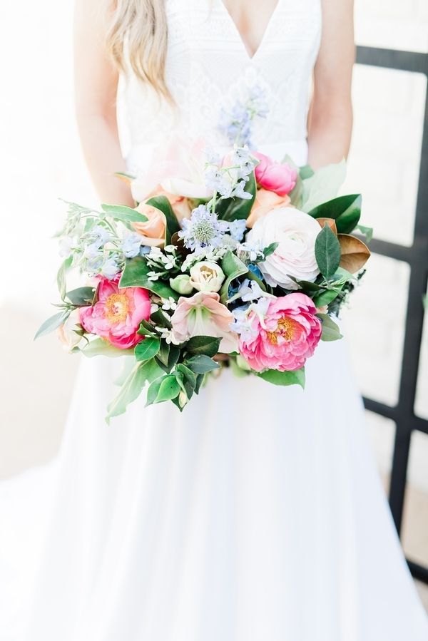 Romantic Blush and Blue Spring Nuptials