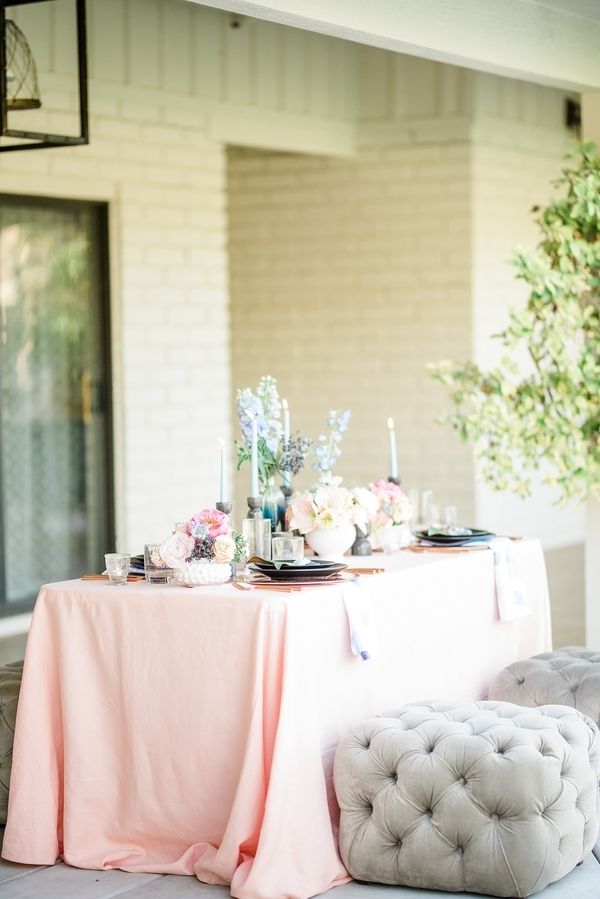 Romantic Blush and Blue Spring Nuptials