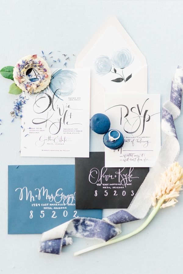 Romantic Blush and Blue Spring Nuptials