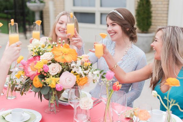  Citrus Inspired Bridal Brunch with Mimosas