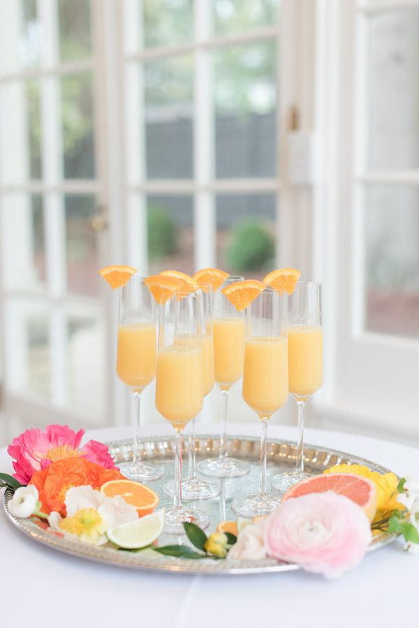  Citrus Inspired Bridal Brunch with Mimosas