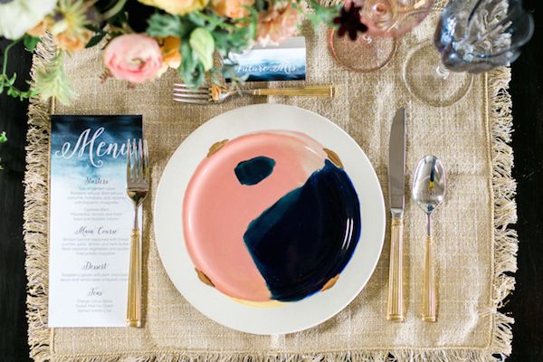  Abstract Navy & Dusty Rose Bridal Shower