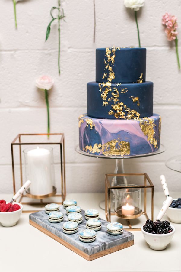  Abstract Navy & Dusty Rose Bridal Shower