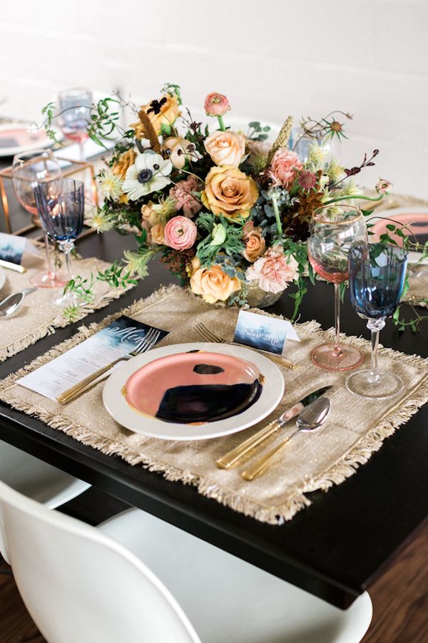  Abstract Navy & Dusty Rose Bridal Shower