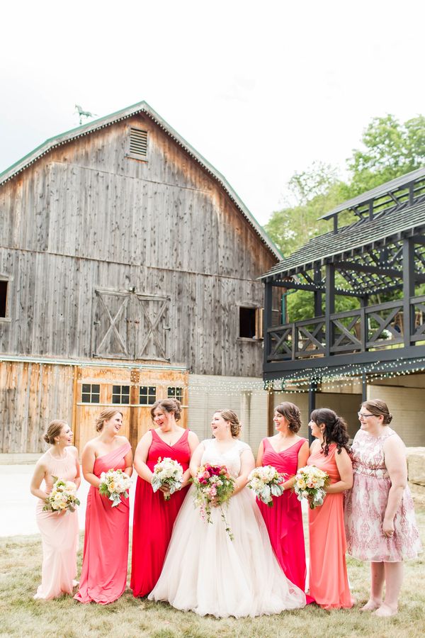  Vibrant Pink Dream Wedding at Rivercrest Farm