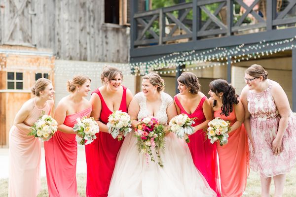  Vibrant Pink Dream Wedding at Rivercrest Farm