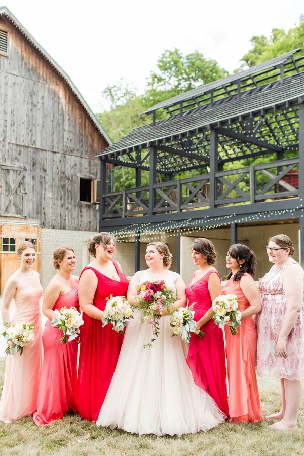  Vibrant Pink Dream Wedding at Rivercrest Farm