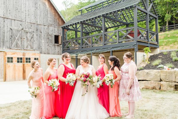  Vibrant Pink Dream Wedding at Rivercrest Farm