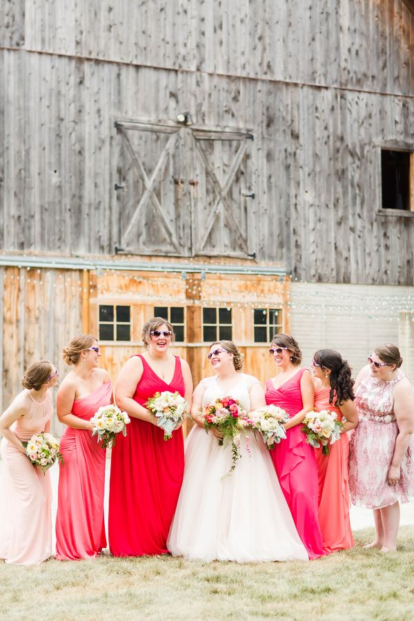  Vibrant Pink Dream Wedding at Rivercrest Farm