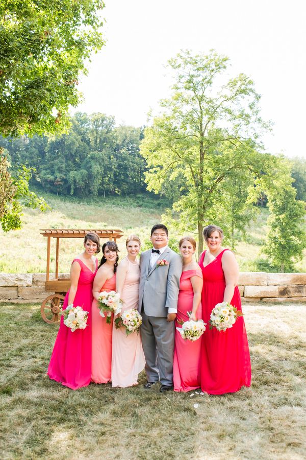  Vibrant Pink Dream Wedding at Rivercrest Farm