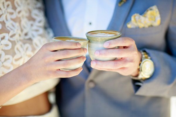  A Modern Meets Vintage Elopement in Yellow and Gray