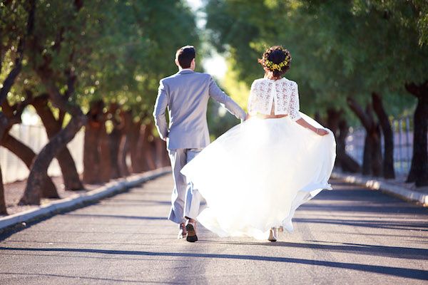  A Modern Meets Vintage Elopement in Yellow and Gray