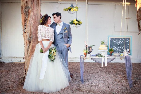  A Modern Meets Vintage Elopement in Yellow and Grayg