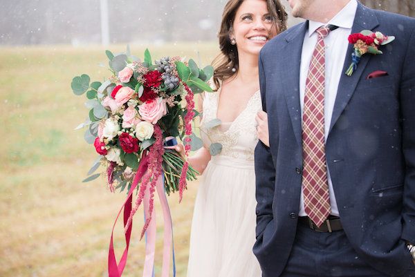  A Ruby Red Barn Winter Wedding Shoot