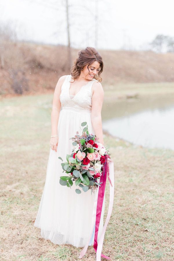  A Ruby Red Barn Winter Wedding Shoot