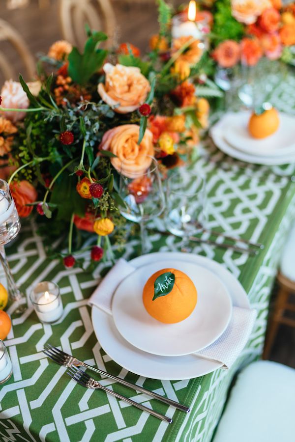  A Citrus Filled Geometric Event Design 