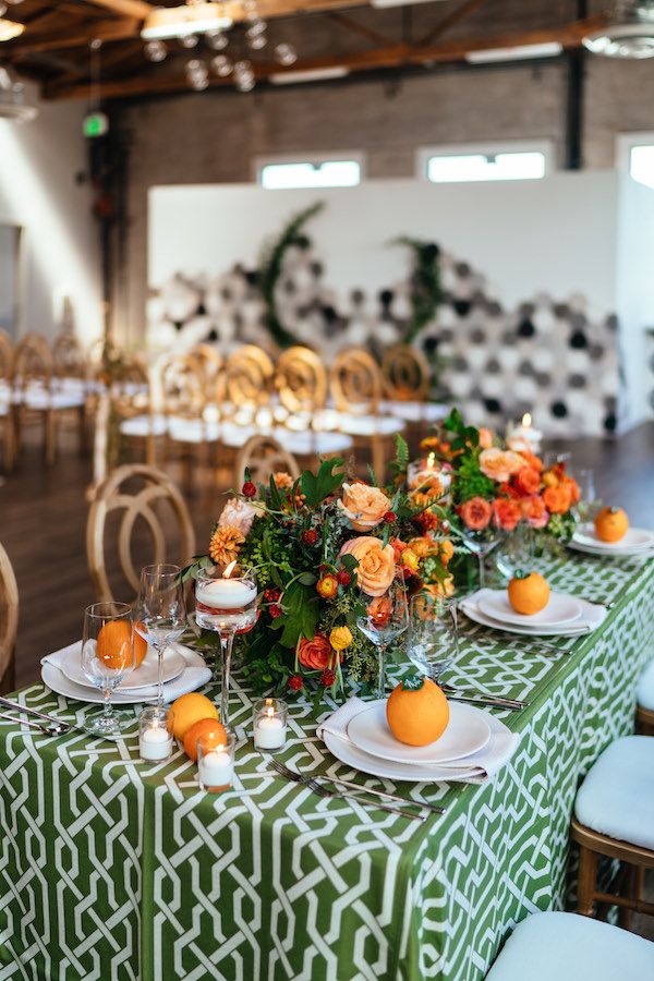  A Citrus Filled Geometric Event Design 