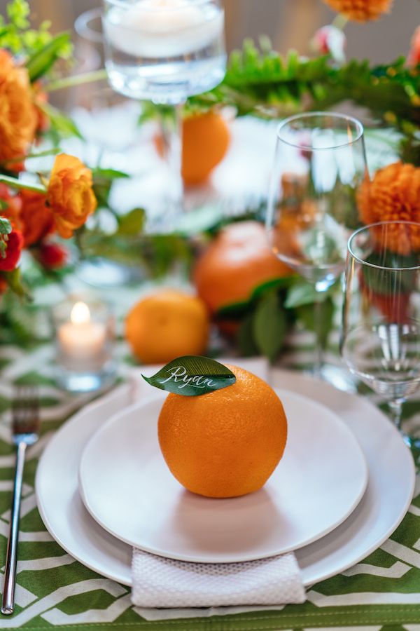  A Citrus Filled Geometric Event Design 