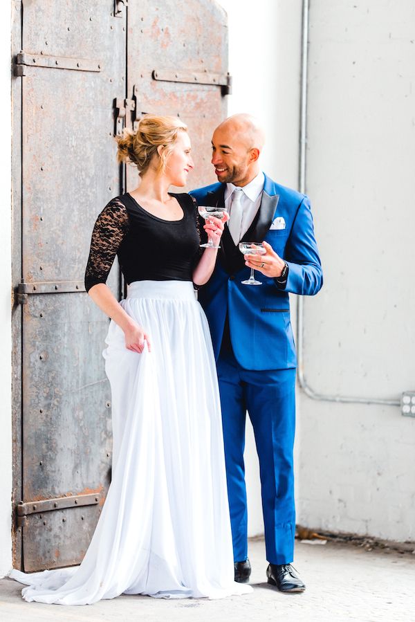  Color Me With Love in this Industrial Wedding Shoot