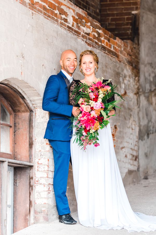  Color Me With Love in this Industrial Wedding Shoot