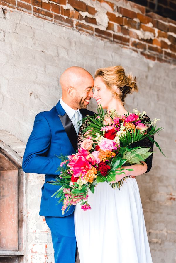  Color Me With Love in this Industrial Wedding Shoot