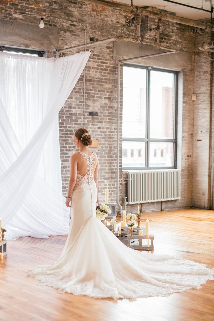  Industrial Wedding Inspiration with a Big Dash of Glam
