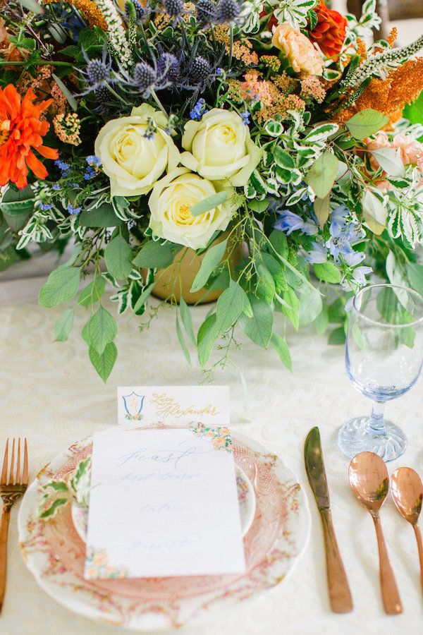 Peach & Pale Blue Dairy Barn Wedding Inspo