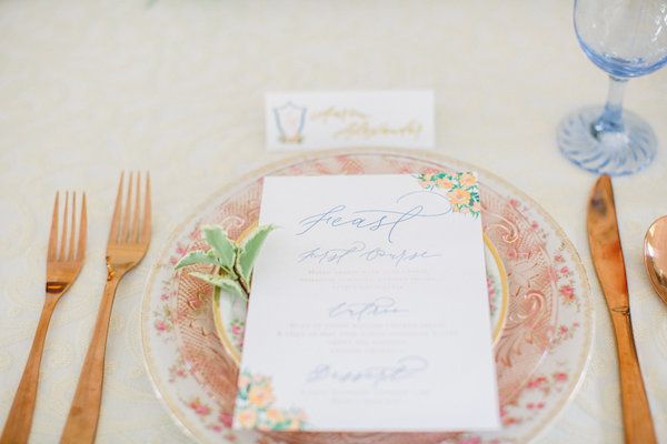 Peach & Pale Blue Dairy Barn Wedding Inspo