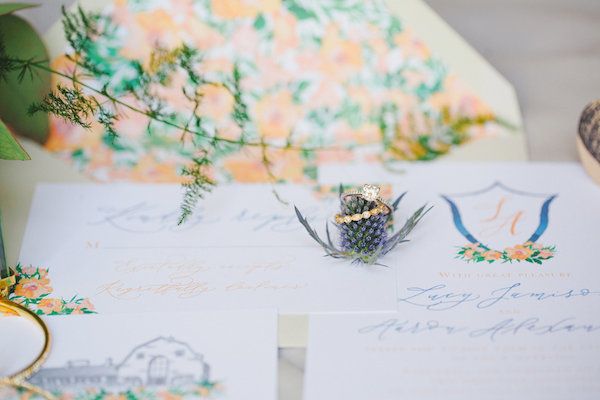 Peach & Pale Blue Dairy Barn Wedding Inspo