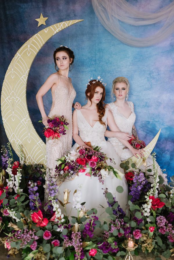 Celestial Wedding Inspiration with Dresses from Demetrios