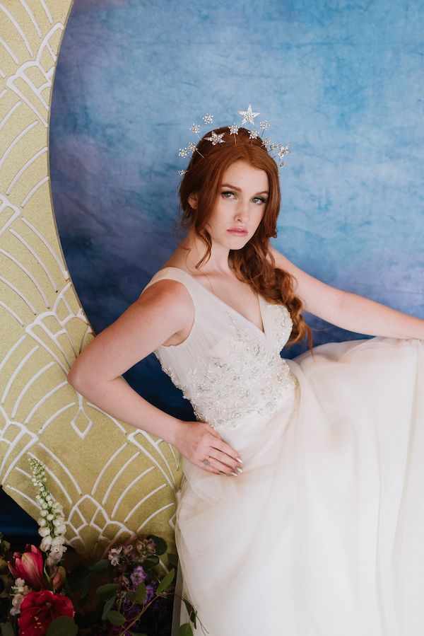  Celestial Wedding Inspiration with Dresses from Demetrios