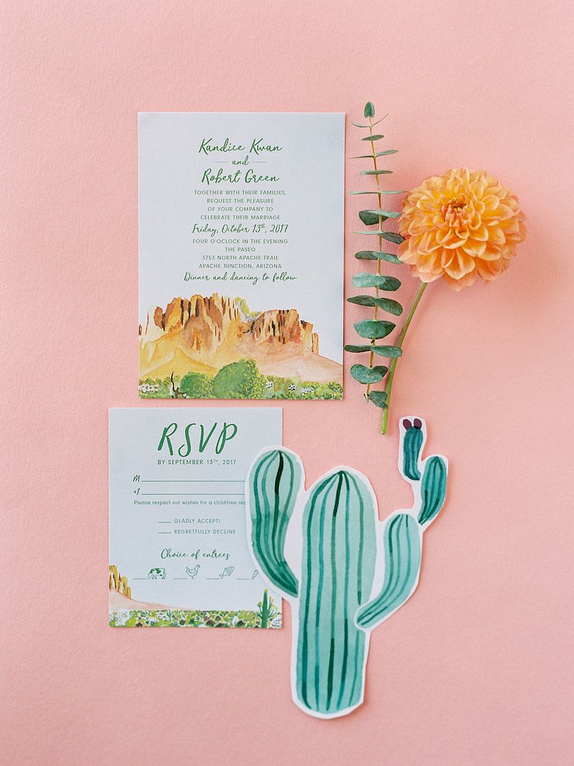  The Dreamiest Color-Filled Arizona Desert Wedding