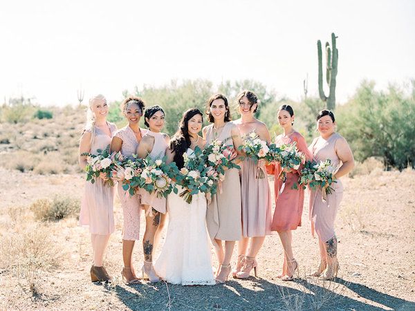  The Dreamiest Color-Filled Arizona Desert Wedding