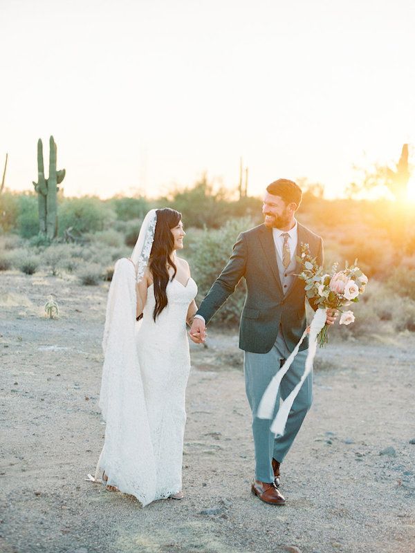  The Dreamiest Color-Filled Arizona Desert Wedding