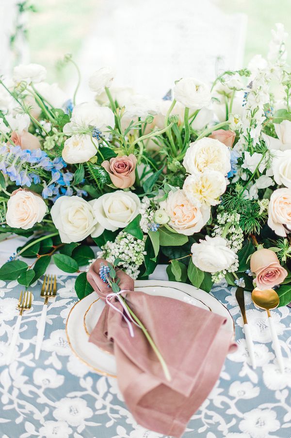  Dusty Blue Virginia Garden Party Done Right!