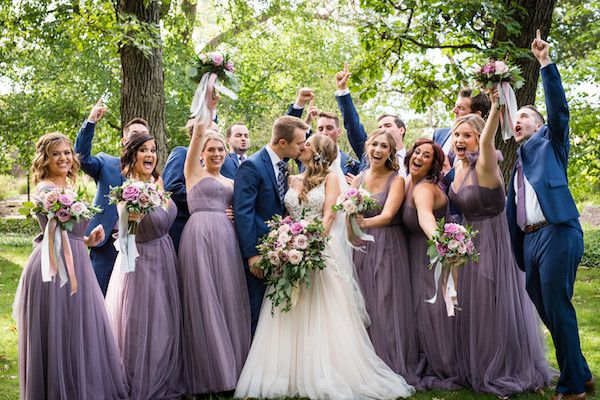  A Wedding in the Woods Featuring Blush, Lavender, and Navy Blue