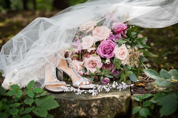  A Wedding in the Woods Featuring Blush, Lavender, and Navy Blue
